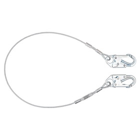 FallTech Cable Restraint Lanyard, Fixed-length with Steel Snap Hooks