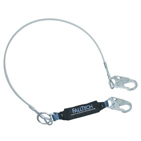 FallTech 6' ViewPack&#174; Coated Cable Energy Absorbing Lanyard