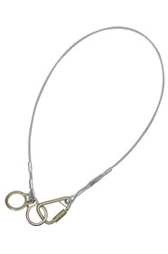 FallTech Cable Carabiner Sling Anchor with Galvanized Steel Cable