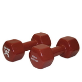 CanDo 10-0561-2 Cando Vinyl Coated Dumbbell - 20 Lb - Brown, Pair