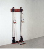 CanDo 10-0661 Chest Weight Pulley System - Dual Handle (Lower, Mid) - Two Towers - 10 X 2.2 Lb Weights