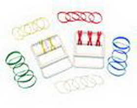 CanDo 10-1800-10 Cando Rubber-Band Hand Exerciser, With 25 Bands (5 Each: Tan, Yellow, Red, Green, Blue), Case Of 10