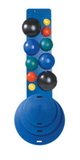 CanDo 10-1904 Cando Mvp Balance System - 10-Ball Set With Rack (2 Each: Yellow, Red, Green, Blue, Black), And 16, 20, 30