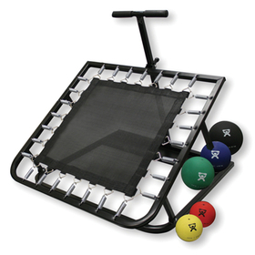 CanDo 10-3131 Cando Square Ball Rebounder, Plastic Rack, 5-Piece Set (1 Ea: 2, 4, 7, 11, 15 Lb.)