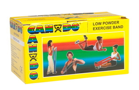 CanDo 10-5211 Cando Low Powder Exercise Band - 6 Yard Roll - Yellow - X-Light