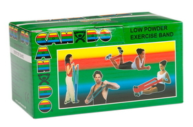 CanDo 10-5213 Cando Low Powder Exercise Band - 6 Yard Roll - Green - Medium