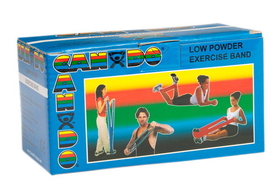 CanDo 10-5214 Cando Low Powder Exercise Band - 6 Yard Roll - Blue - Heavy