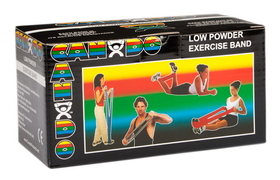 CanDo 10-5215 Cando Low Powder Exercise Band - 6 Yard Roll - Black - X-Heavy