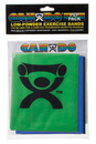 CanDo 10-5282 Cando Low Powder Exercise Band Pep Pack - Moderate With Green, Blue And Black Band