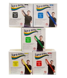 Sup-R Band 10-6328 Sup-R Band Latex Free Exercise Band - 50 Yard Roll - 5-Piece Set (1 Each: Yellow, Red, Green, Blue, Black)