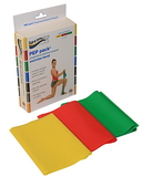 Sup-R Band 10-6380 Sup-R Band Latex Free Exercise Band - Pep Pack, 3-Piece Set (1 Each: Yellow, Red, Green)