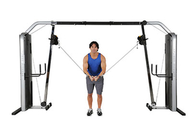10-7122 Inflight Fitness, Cable Cross-Over, Compact, 54" Crossbeam, Full Shrouds
