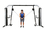 10-7122 Inflight Fitness, Cable Cross-Over, Compact, 54" Crossbeam, Full Shrouds