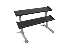 10-7137 Inflight Fitness, 69" 2-Tier Dumbbell Rack, Tray Style