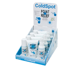 Point Relief 11-0765-12 Point Relief Coldspot Lotion - Retail Display With 4 X 3 Oz Spray, 3 Oz Roll-On And 4 Oz Gel