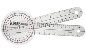 Baseline 12-1001 Baseline Plastic Goniometer - 360 Degree Head - 8 Inch Arms