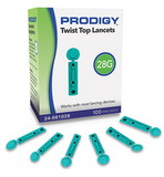 12-2083 Prodigy Twist Top Lancets, 28G, 100 count