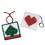 Allen Diagnostic 12-3179 Allen Diagnostic Module Needlepoint Heart Key Rings, Pack Of 6, Price/Pack