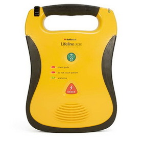 Fabrication Enterprises 13-4505 Defibtech Lifeline Semi Automatic AED, Carrying Case, CPR Prep Kit, Inspection Tag, Decal, Keychain Mask