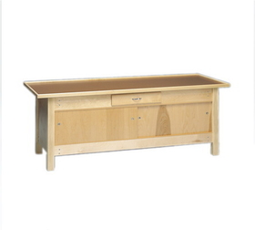 Generic 15-1082 Wooden Treatment Table - Enclosures, Raised Rim Top, 78" L X 30" W X 30" H