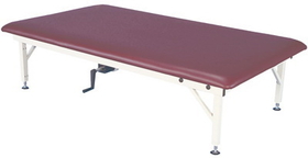 15-1558 Bariatric Mat Platform Table - Hand Crank, Steel Frame, 84" L X 48" W X 20" - 30" H, 900 Lb. Weight Capacity
