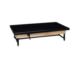 Manual Hi-Lo upholstered-topmat table