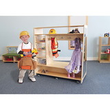 Whitney Brothers 15-2408 Mobile Dress-Up Center with Trays and Mirror