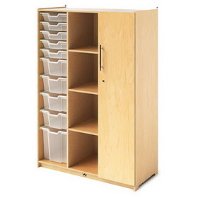 Whitney Brothers 15-2422 Teachers Wardrobe with Trays and Locking Door