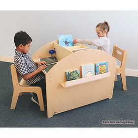 Whitney Brothers 15-2449 Two Student Adjustable Library Desk