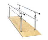 Height adjustable parallel bars with platform