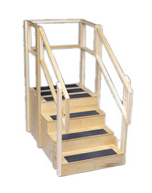 15-4200 Training Stairs, Straight, 4 Steps With Platform, 55" L X 30" W X 54" H