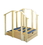15-4202 Training Stairs, Straight, 2 And 3 Steps With Platform, 55" L X 30" W X 40" H, Price/Each