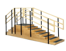 Generic 15-4204 Training Stairs, Convertible, 4 And 8 Steps With Platform, 24" X 24" Platform