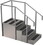 STAINLESS STEEL TRAINING STAIRS - 65" X 30" X 60"