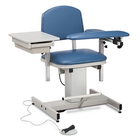 Clinton 15-4516 Clinton, Power Series Phlebotomy Chair, Padded Flip Arm, Drawer