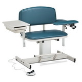 Clinton 15-4518 Clinton, Power Series Phlebotomy Chair, Extra-Wide, Padded Flip Arm, Drawer