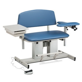 Clinton 15-4520 Clinton, Power Series Phlebotomy Bariatric Chair, Padded Flip Arm, Drawer