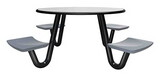 Cortech USA 15-4700 Anchor Table, 4 Blue/Grey Seats, Round, 42