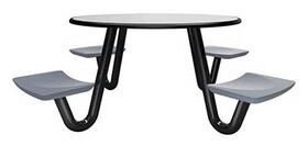Cortech USA 15-4700 Anchor Table, 4 Blue/Grey Seats, Round, 42"