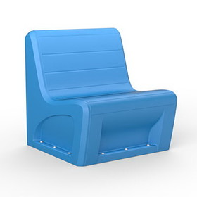 15-4858 Sabre Chair Floor Mount, Gangable with Access Door, Blue Grey