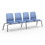 15-4917 Structured Seating, 1 Seat, No Arms, Bolt Down, Blue Grey
