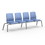 15-4930 Structured Seating 1 Seat No Arms, Glides, Blue Grey