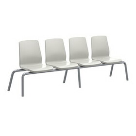 Cortech USA 15-6131 Structured Seating, 4 Seats, No Arms, Floor Glides, Stone Gray