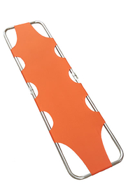 16-1905 Flat Folding Stretcher, Aluminum, Orange