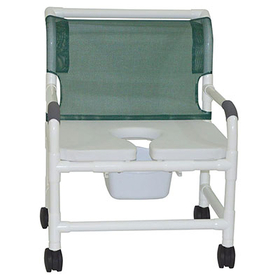 20-4240 Mjm International, Extra-Wide Shower Chair (26"), Twin Casters (4"), Full Support Soft Seat
