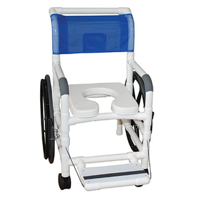 20-4244 Mjm International, Aquatic/Rehab Shower Transport Chair (18"), Rear Wheels (24"), Footrest