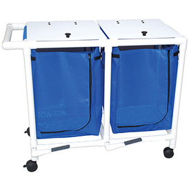 20-4254 Double Hamper With Mesh Bag - Push/Pull Handle - Footpedal