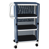 20-4255 3-Shelf Mini-Linen Cart With Mesh Or Solid Vinyl Cover