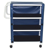 20-4256 3-Shelf Utility / Linen Cart With Mesh Or Solid Vinyl Cover