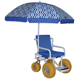 20-4259 All Terrain Chair - 20.25" Internal Width - Safety Belt - Cushion Seat And Umbrella